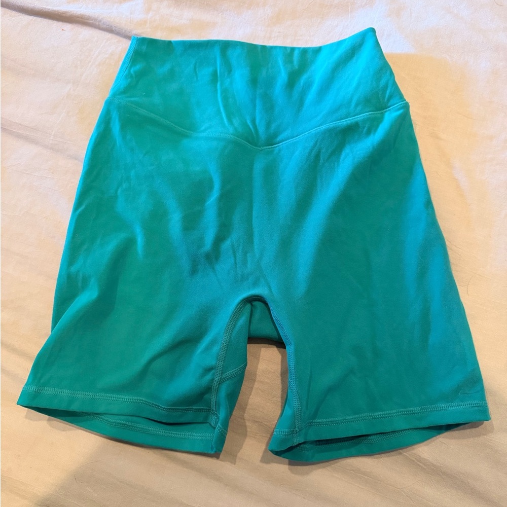 BuffBunny Teal High-Rise Bike Shorts